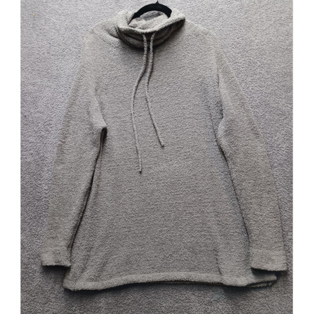 Stillwater Supply Co Women's Cozy Cowl Neck Pullover Gray Fleece Sweater XL Soft